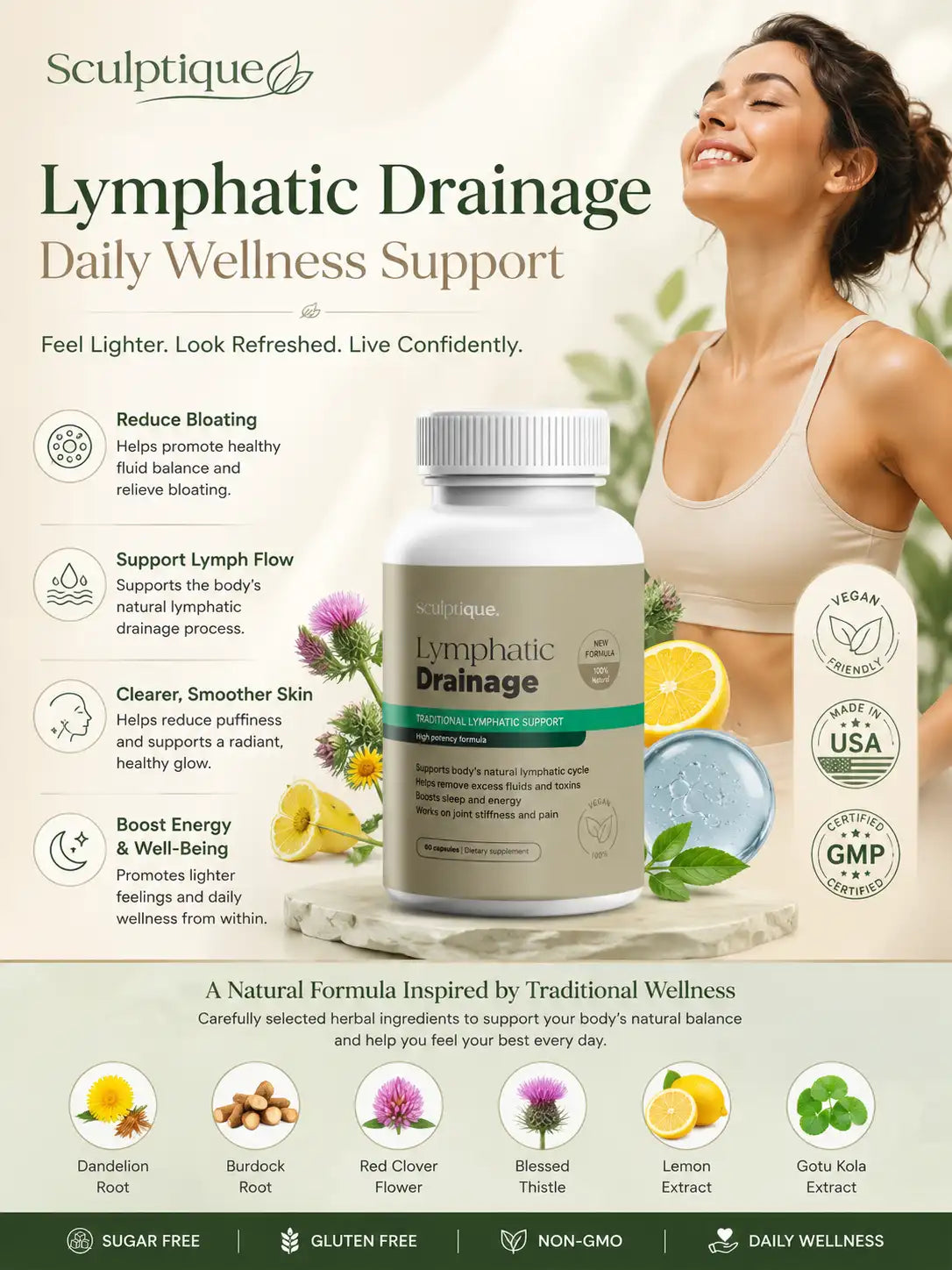 Lymphatic Drainage Herbal Support – 60 capsule  Minimum purchase quantity: 2 bottles